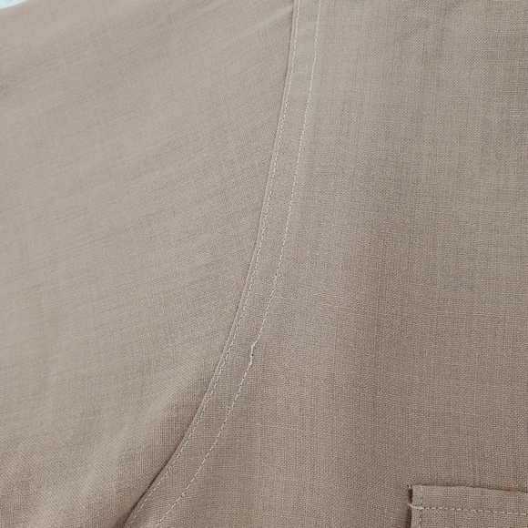 Flying Cross Shirt Safari Garage Khaki Brown Button Up Womens 9 Vtg Wash ‘em Ups - Picture 5 of 9